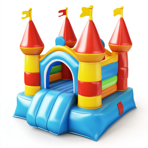 Realistic clipart of a Bouncy Castle, high resolution, isolated