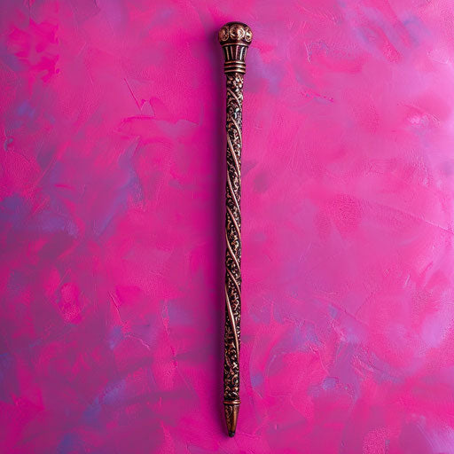 Magic wand on bright magenta background