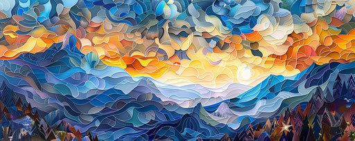 Blue Ridge Mountains poster, cute and beautiful style