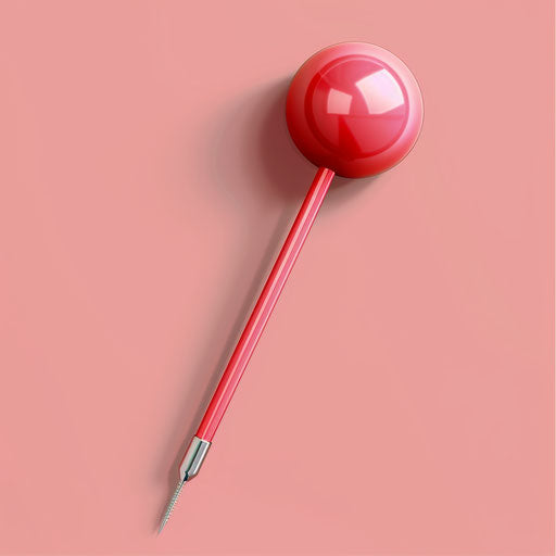 Realistic pin on random flat background