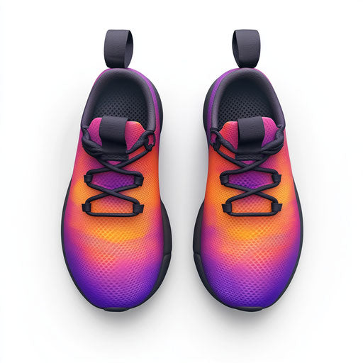 3D Gym Shoes on flat white background, isolated clipart