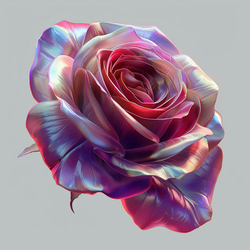 Realistic rose clipart with random flat background