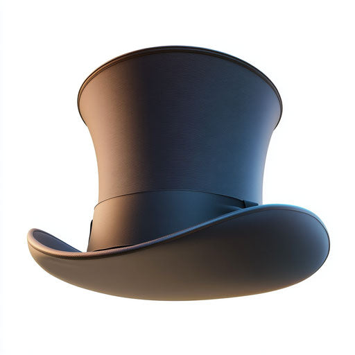 3D top hat on flat white background