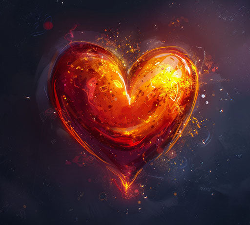 Cute romantic heart icon love symbol HD illustration