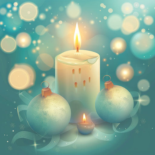 Realistic holiday clip art with flat random background