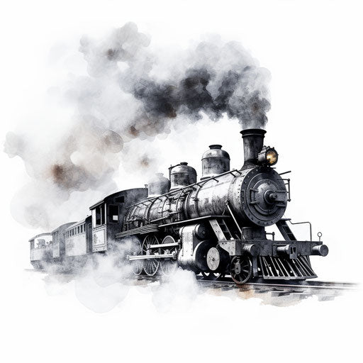 Steam clipart in the style of Chiaroscuro Art