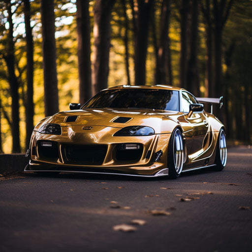 Classic Golden Toyota Supra