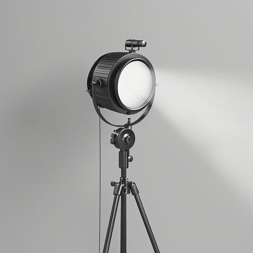 Realistic spotlight illustration on flat white background