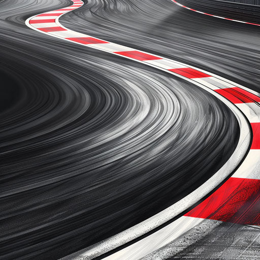 Elegant realistic race track on slate grey background