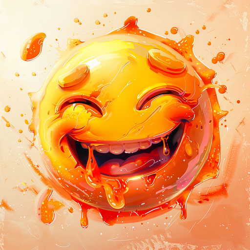 Vivid energy explosions emoticon happy tears