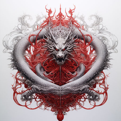 Dragon, Canadian symbols, Asian eagle, Zodiac and Buddhist art