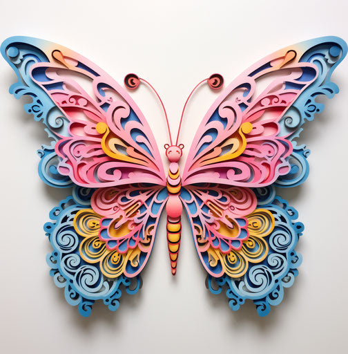 Beautiful colorful butterfly wall sculpture