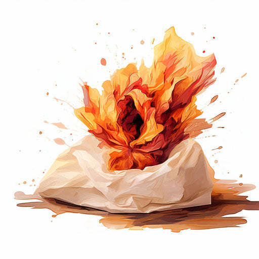 Tissue clipart in the style of Oil painting, on a white background