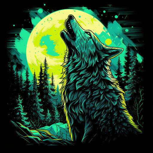 Wolf Howling at the Moon
