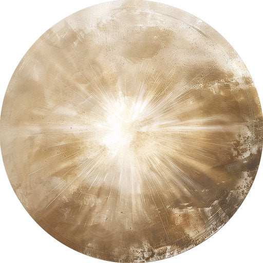 Realistic Sun Rays Clipart on Flat White Background