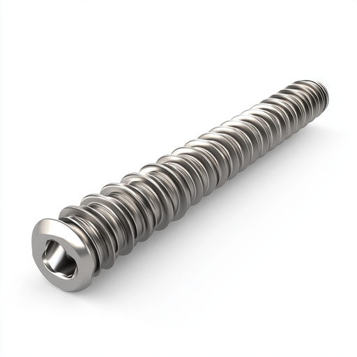 3D screw on flat white background, isolated clipart