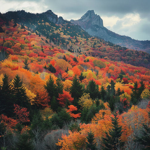 Grandfather Mountain's forests in autumn, William Patino style