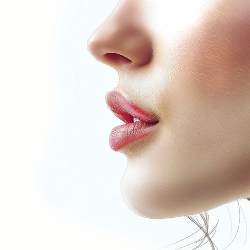 Photo realistic chin clipart on white background, soft textures