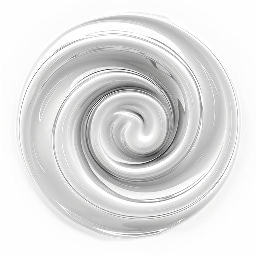 Realistic swirl on flat white background with soft edges
