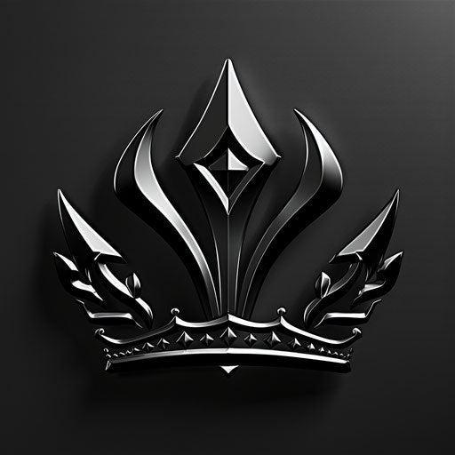Crown logo in black and silver with a modern background