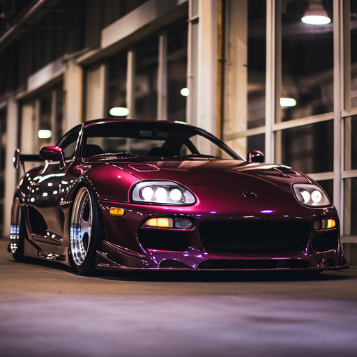 Classic Burgundy Toyota Supra