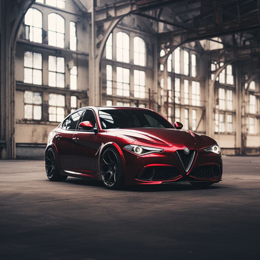 Classic custom modification of Alfa Romeo Giulia Quadrifoglio