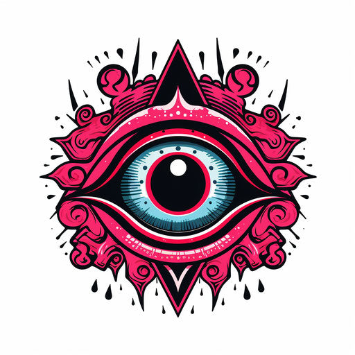 The evil eye icon, mystical and spiritual symbol for magical powers