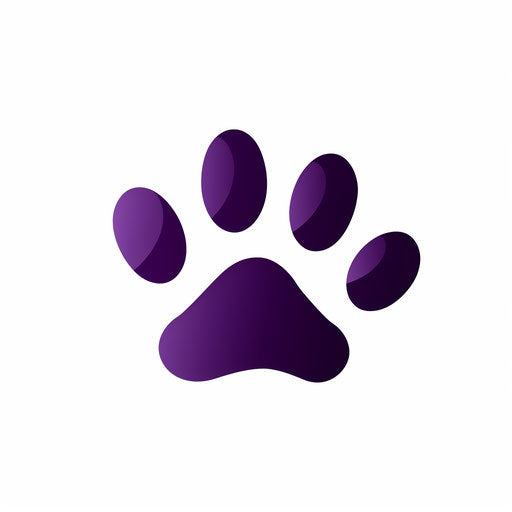 Minimalist style dog paw print illustration
