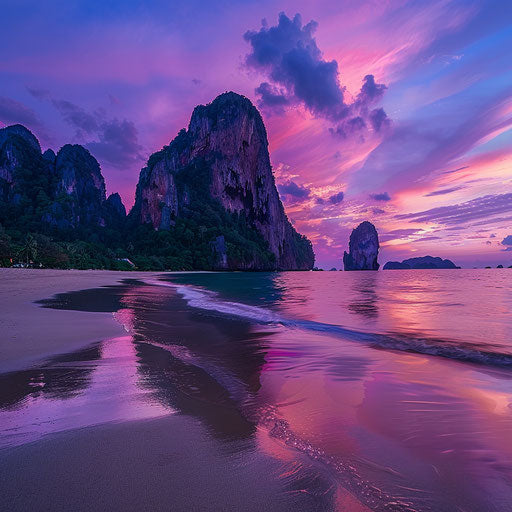 Railay Beach, Thailand at dusk