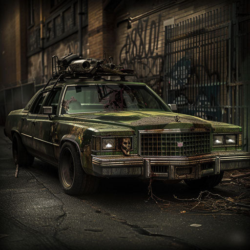 Custom Cadillac biohazard for zombie apocalypse