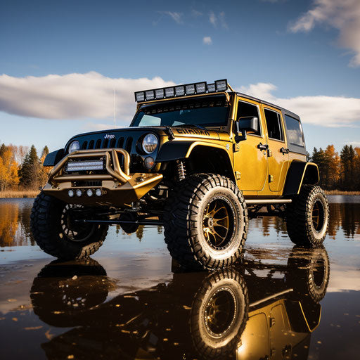 Classic gold Jeep Wrangler