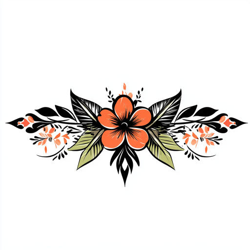Attractive tribal armband tattoo illustration on white background