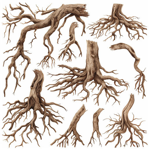 Roots illustration in a photo realistic style