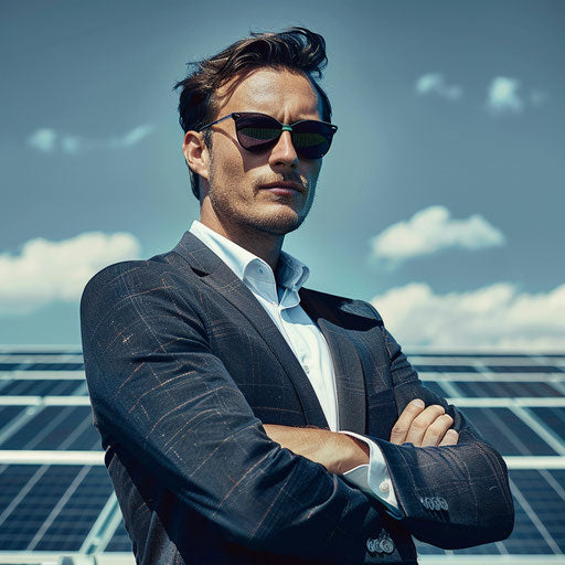 Business man pioneering in renewable energy