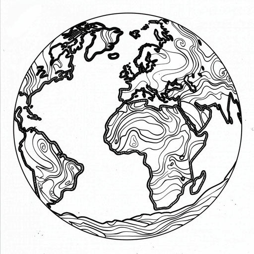 Bold Earth outline, perfect for young children.