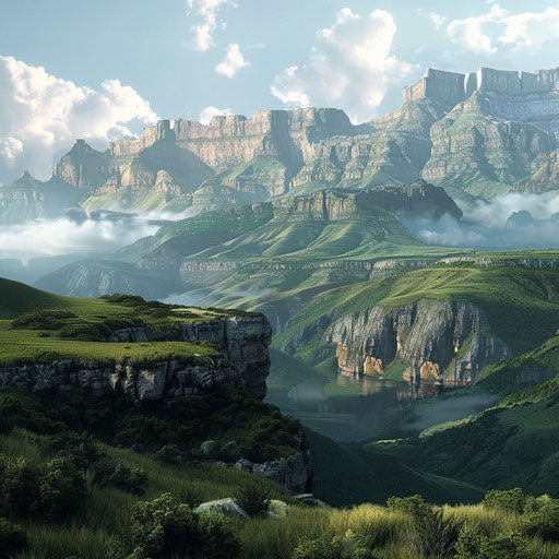 Matte painting of the Drakensberg