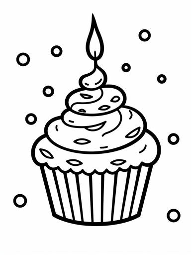 Happy birthday cupcake for kids