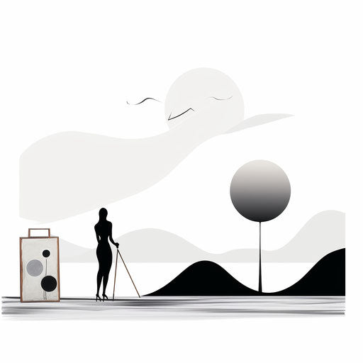 Minimalist style clipart drawing, on white background