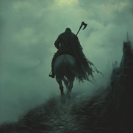 The headless rider charging through the foggy night
