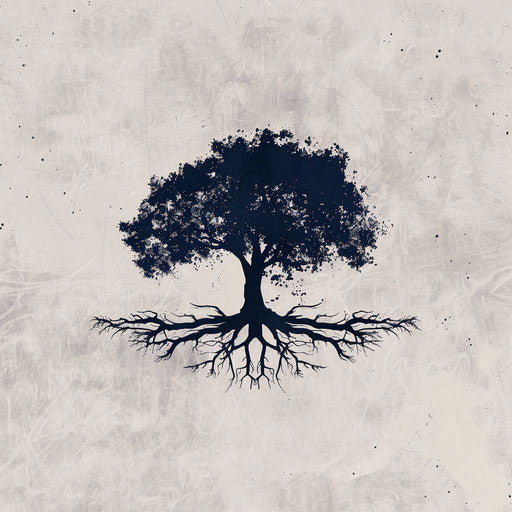 Detailed tree silhouette symbolizing growth and foundation