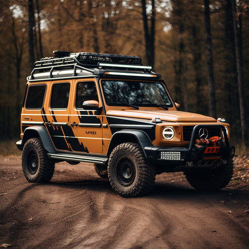 Mercedes Benz G Wagon rally version with off-road mods