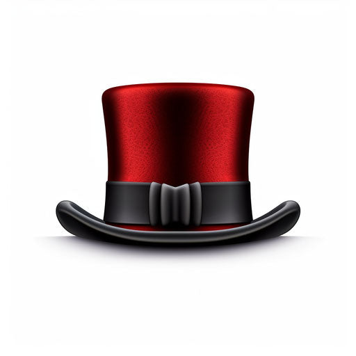 Minimalist style top hat clipart on white background