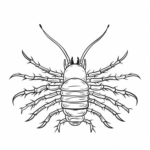 Centipede with many legs