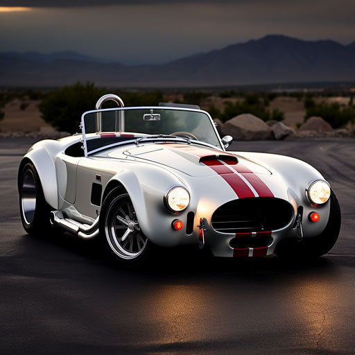 Shelby Cobra AC car convertible with the top down