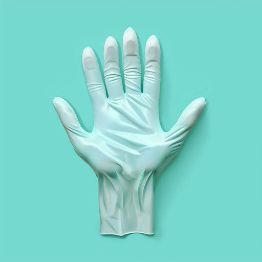 Realistic gloves clipart on serene aqua background