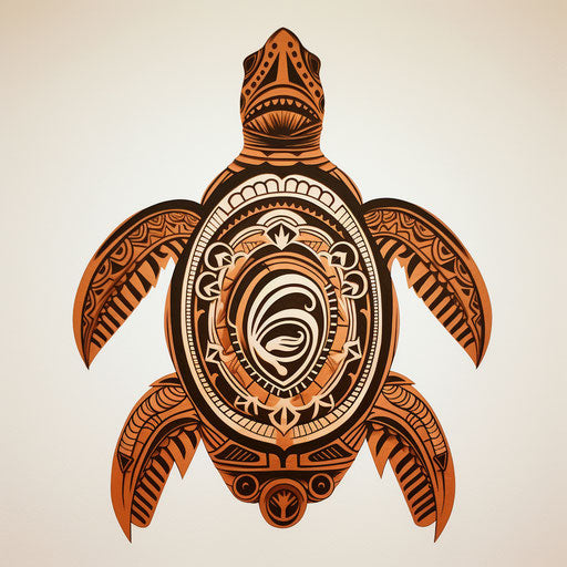 Turtle tattoo ideas in minimalist tribal art style