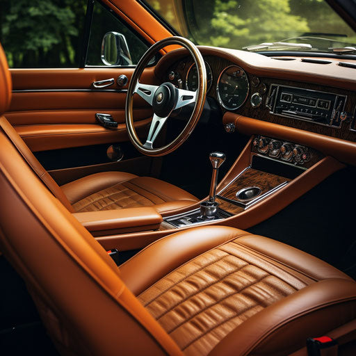Interior refurbishment jaguar e type car