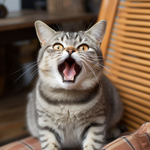 American cat meowing