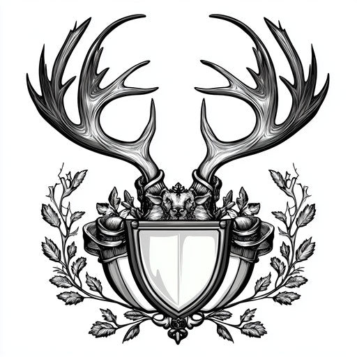 Versatile Clip Art Deer Antlers Holiday Image