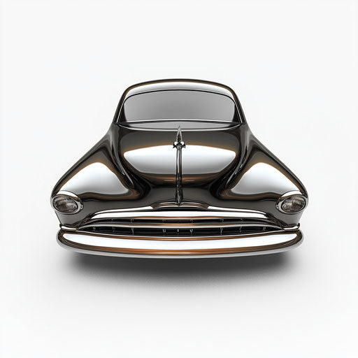 3D Vehicle Hood Ornament on flat white background